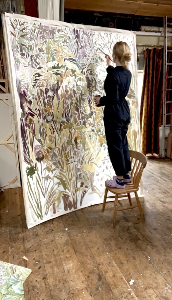 Beatrice Hasell McCosh Painting a Cumbrian Lockdown Garden